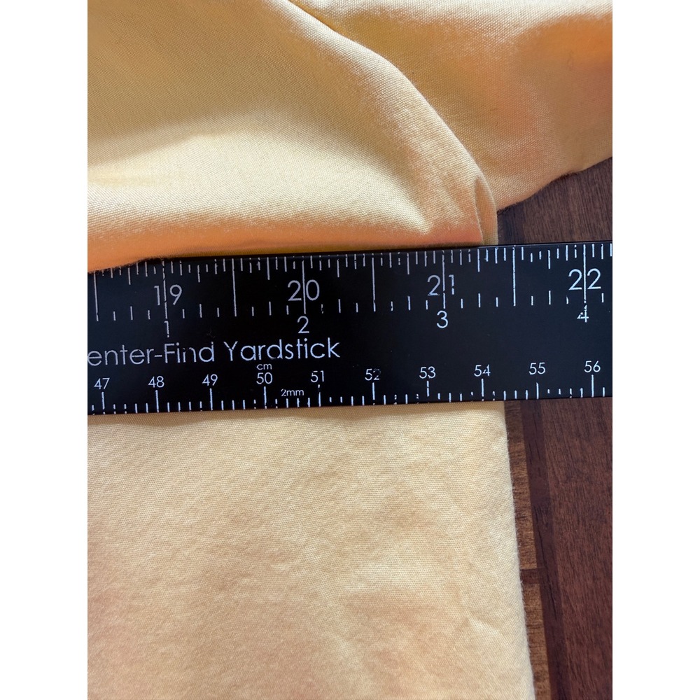 New York & Company Smocked Top Womens L Yellow Cotton Blend Off Shoulder - Picture 4 of 6